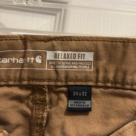 Carhartt Tan Relaxed Fit Work Pants 34x32 - Picture 6 of 8